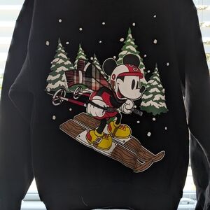 Disney Black Mickey Mouse Ski Adventure Sweater